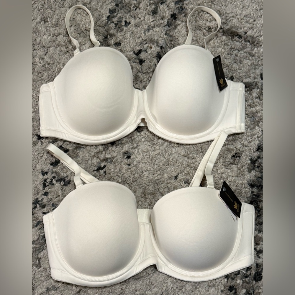 BUNDLE Set Wacoal Elegant White/Cream Reg/Strapless Bra